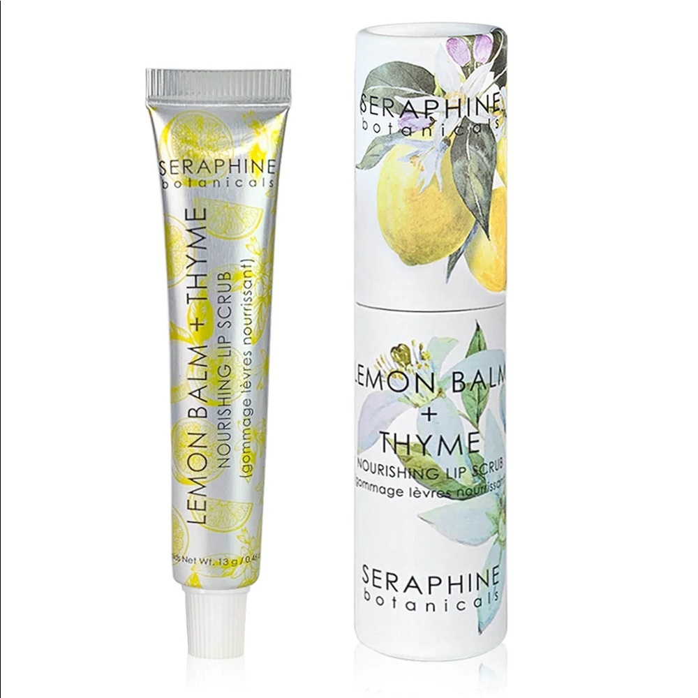 Seraphine Botanicals Lemon Balm & Thyme Nourishing Lip Scrub Vegan Cruelty Free